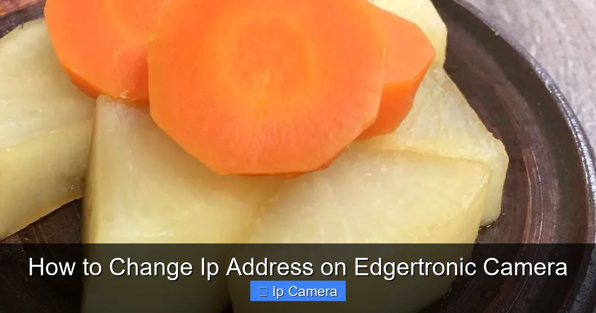 How to Change Ip Address on Edgertronic Camera