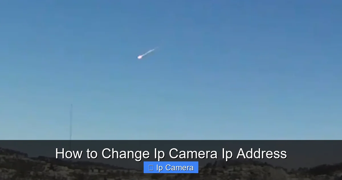 How to Change Ip Camera Ip Address