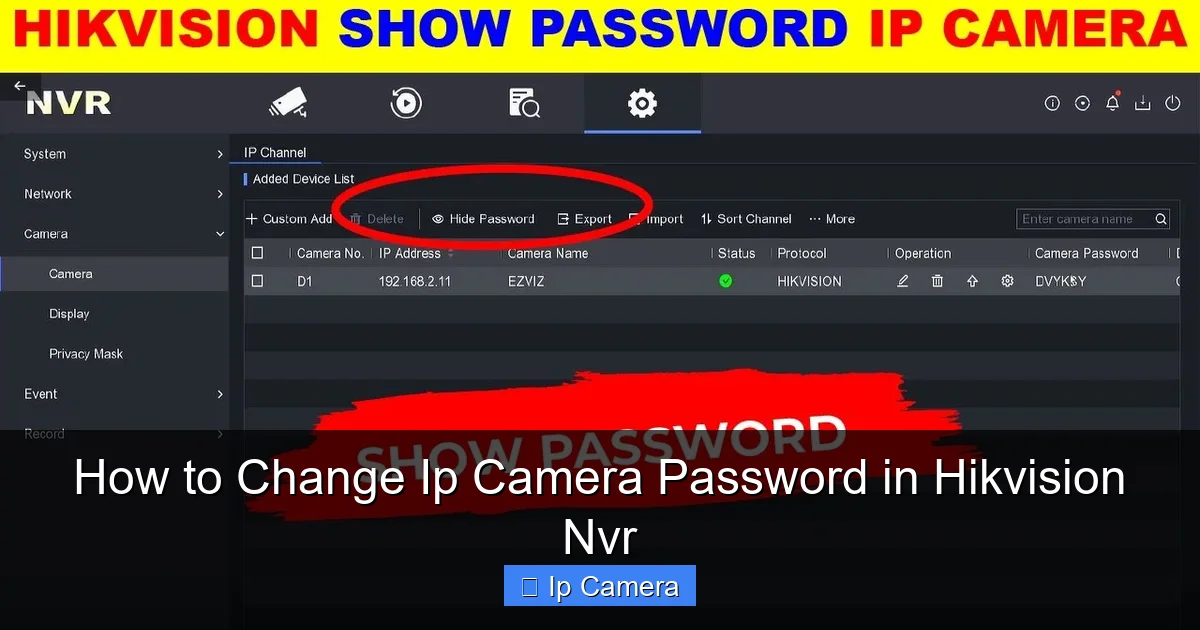 How to Change Ip Camera Password in Hikvision Nvr