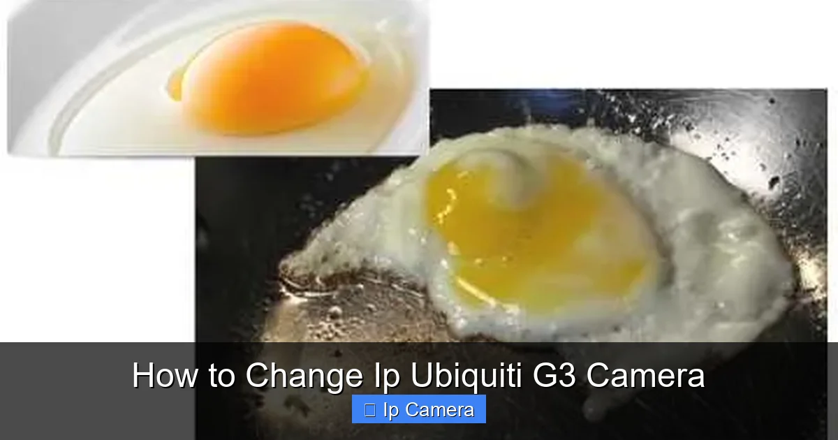 How to Change Ip Ubiquiti G3 Camera