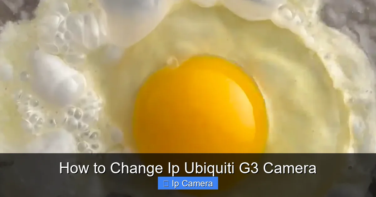 How to Change Ip Ubiquiti G3 Camera