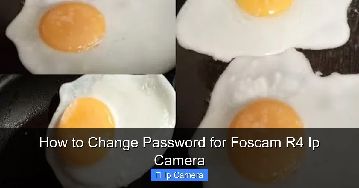 How to Change Password for Foscam R4 Ip Camera