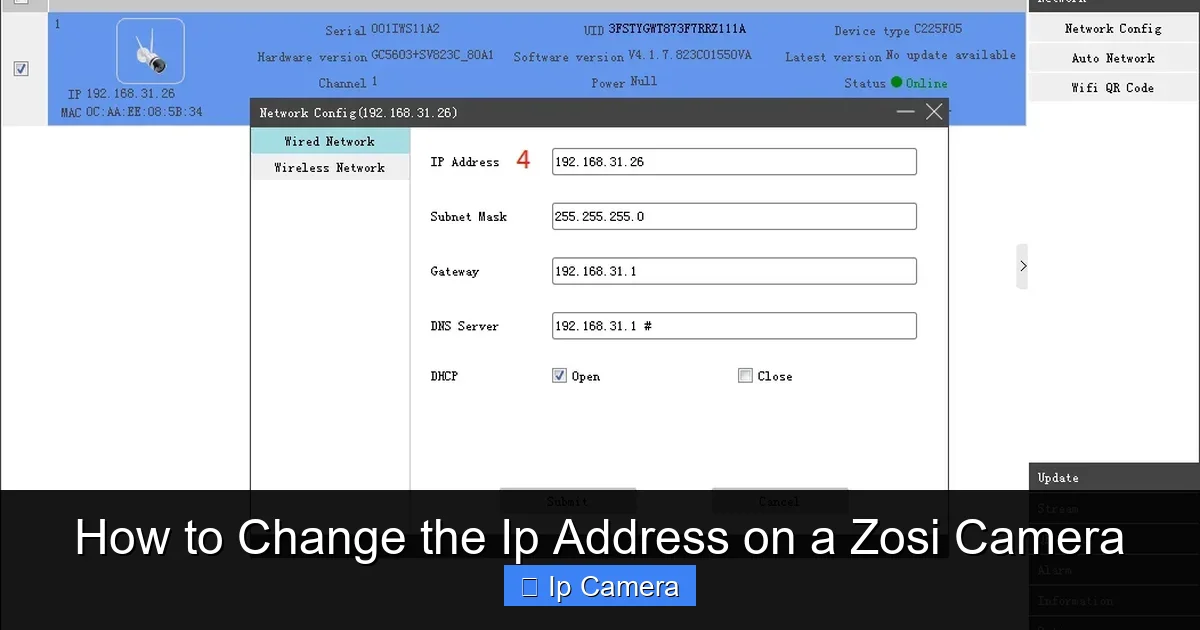How to Change the Ip Address on a Zosi Camera