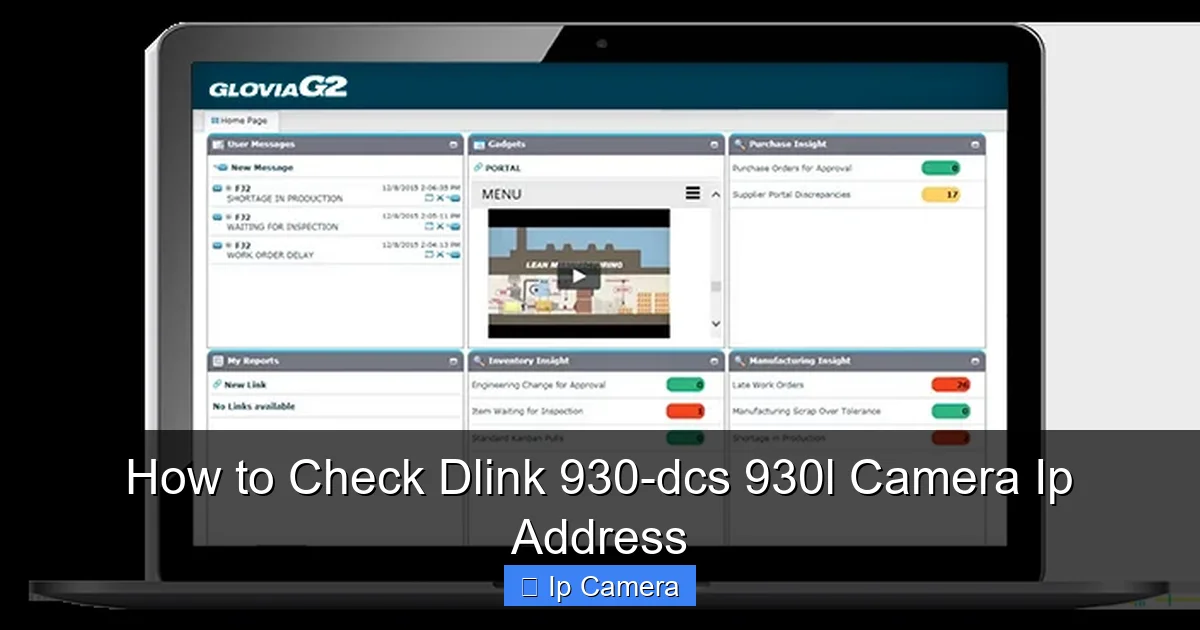 How to Check Dlink 930-dcs 930l Camera Ip Address