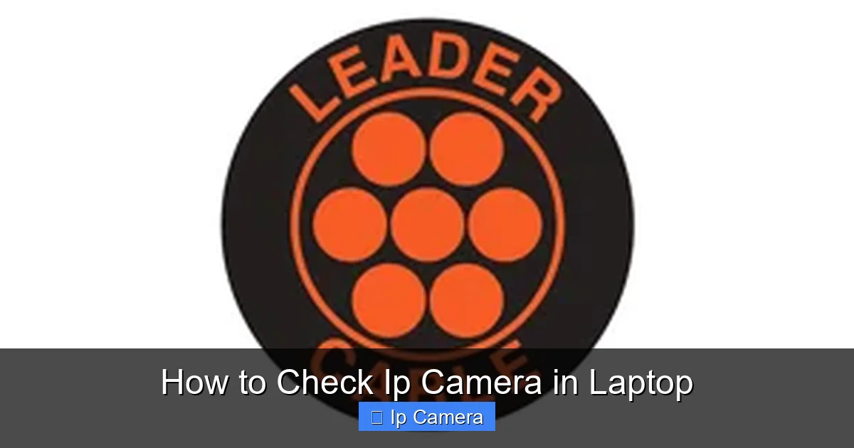 How to Check Ip Camera in Laptop