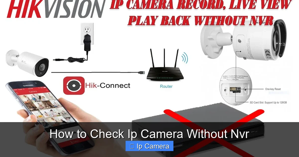 How to Check Ip Camera Without Nvr