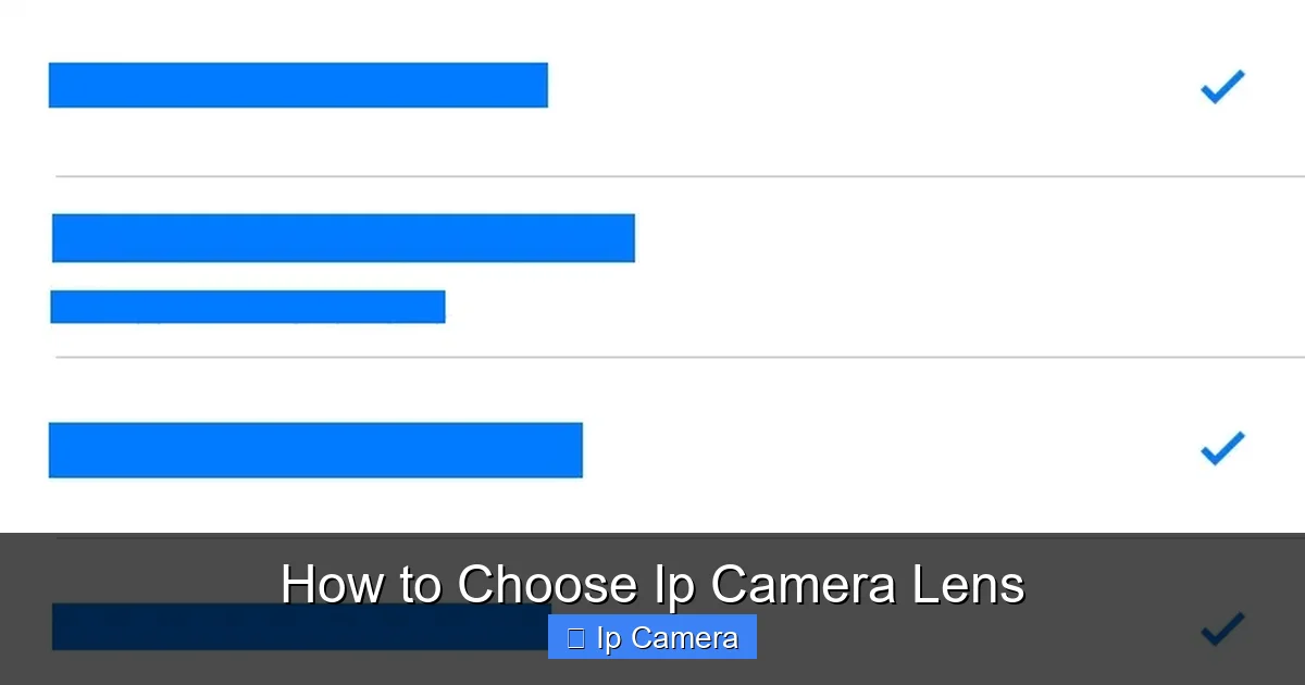 How to Choose Ip Camera Lens