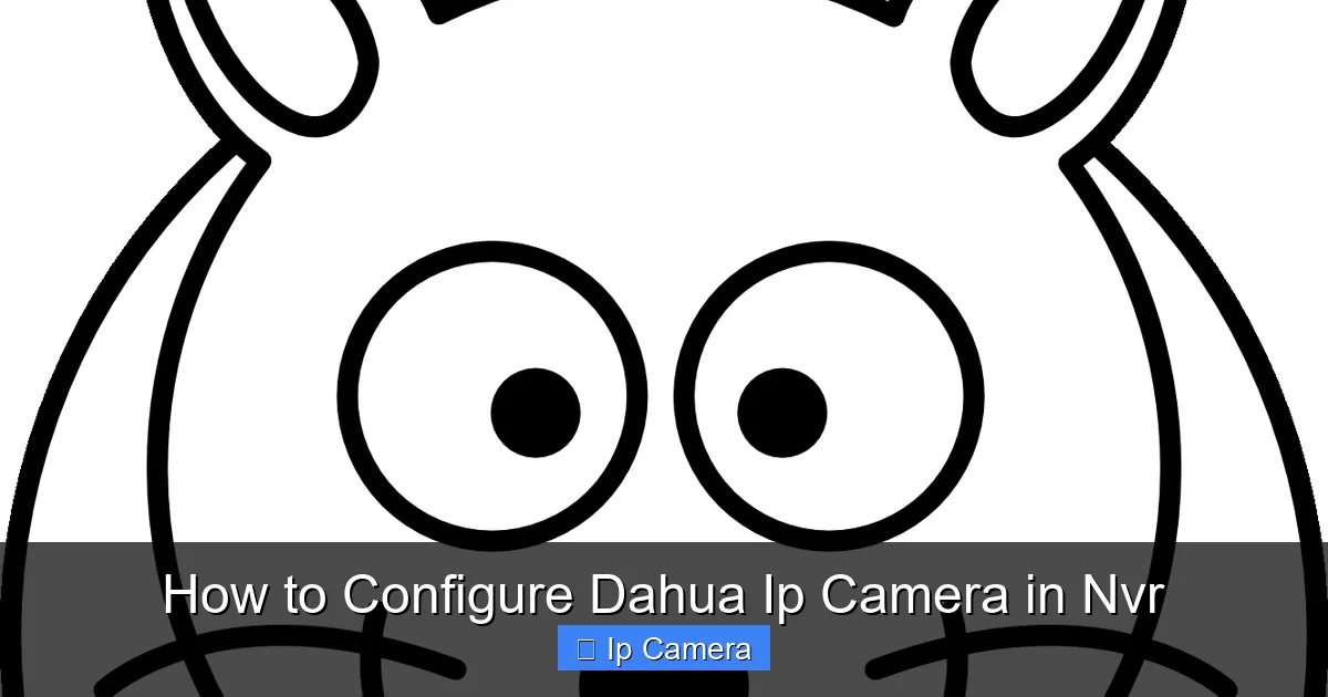 How to Configure Dahua Ip Camera in Nvr