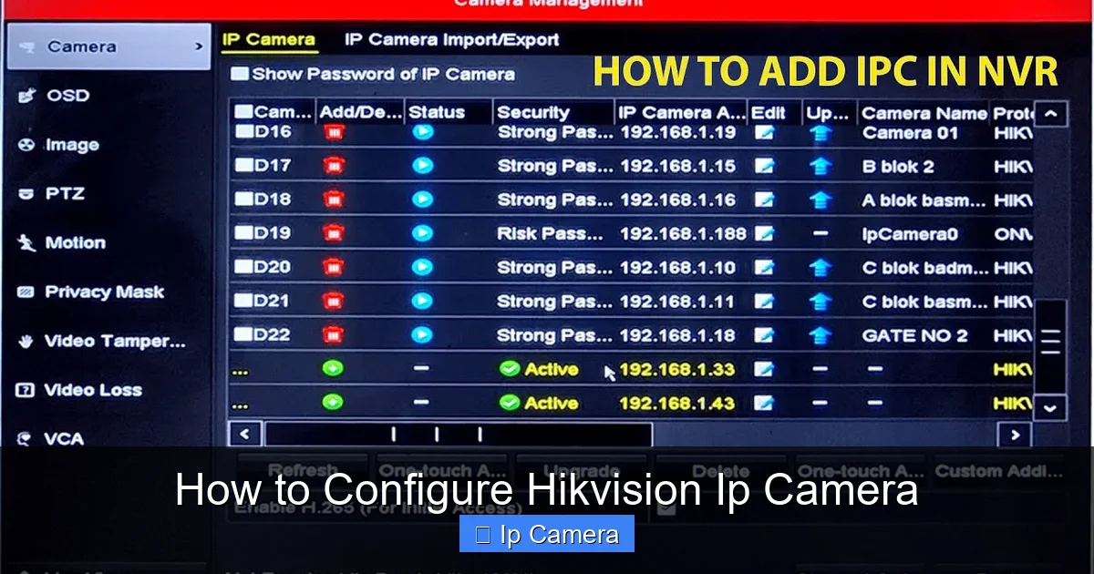 How to Configure Hikvision Ip Camera