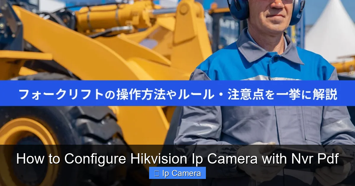 How to Configure Hikvision Ip Camera with Nvr Pdf
