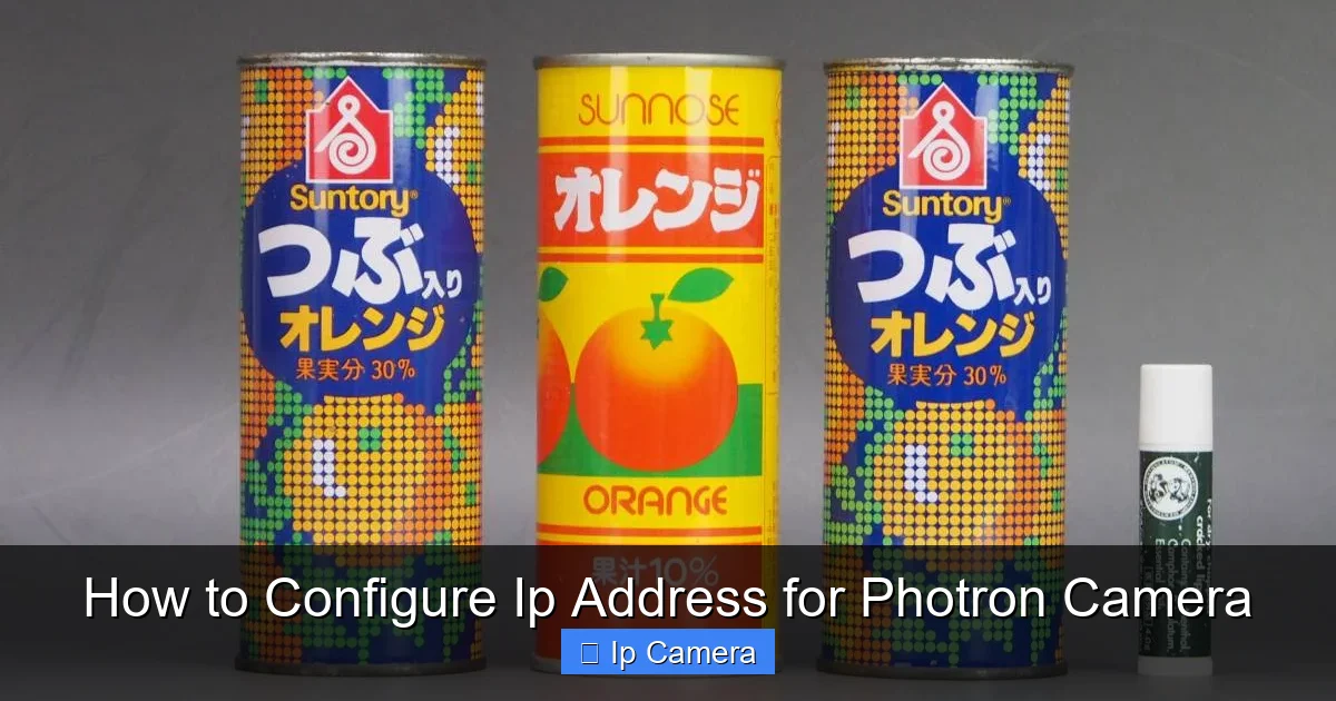 How to Configure Ip Address for Photron Camera