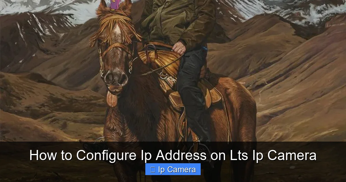 How to Configure Ip Address on Lts Ip Camera