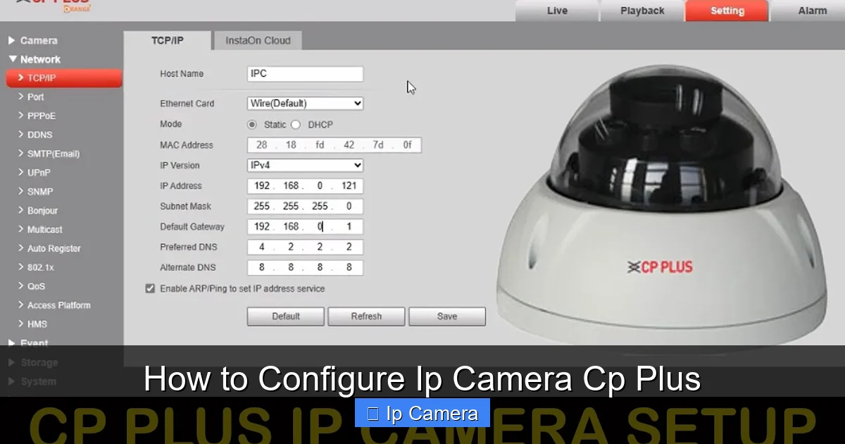 How to Configure Ip Camera Cp Plus
