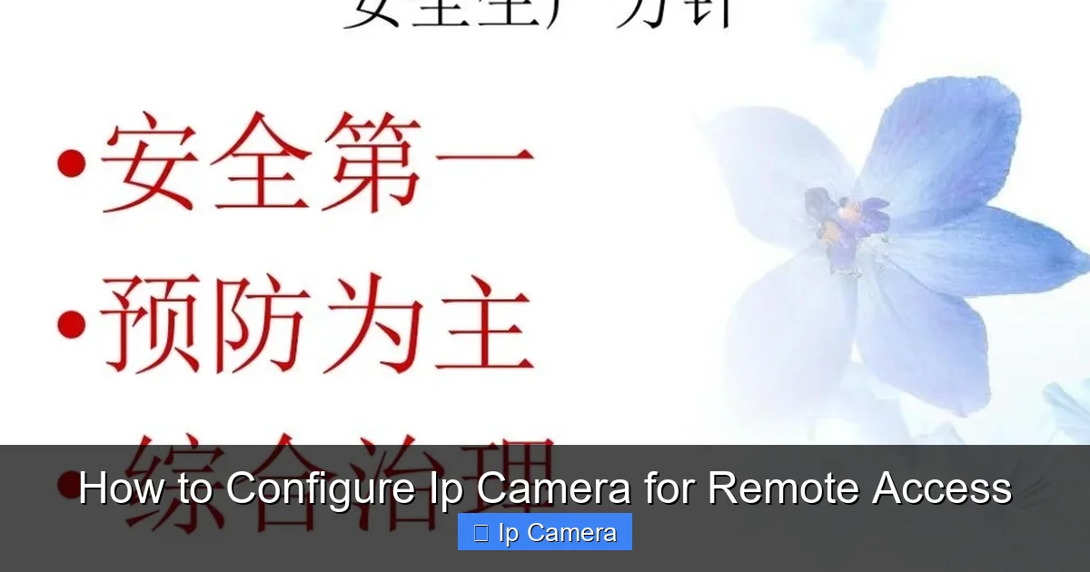 How to Configure Ip Camera for Remote Access