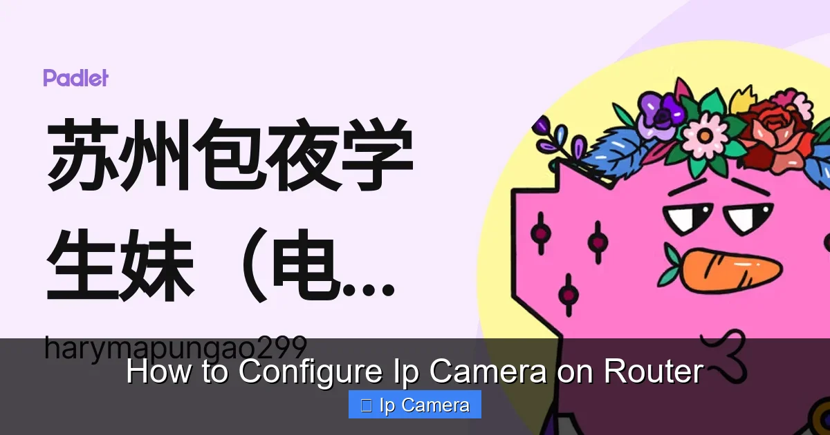 How to Configure Ip Camera on Router