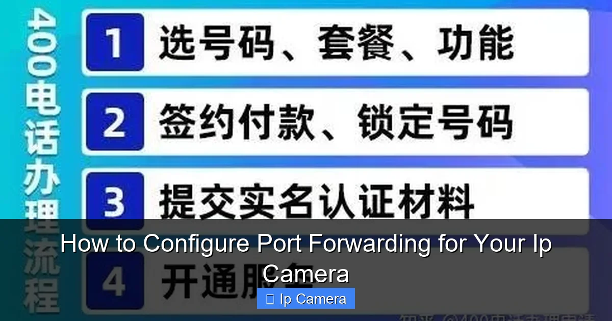 How to Configure Port Forwarding for Your Ip Camera
