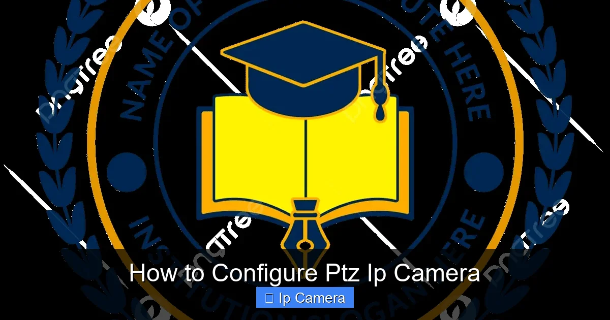 How to Configure Ptz Ip Camera