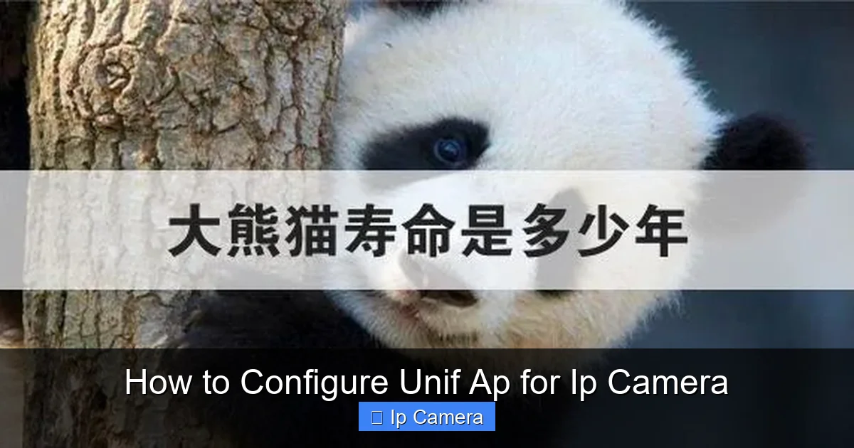 How to Configure Unif Ap for Ip Camera