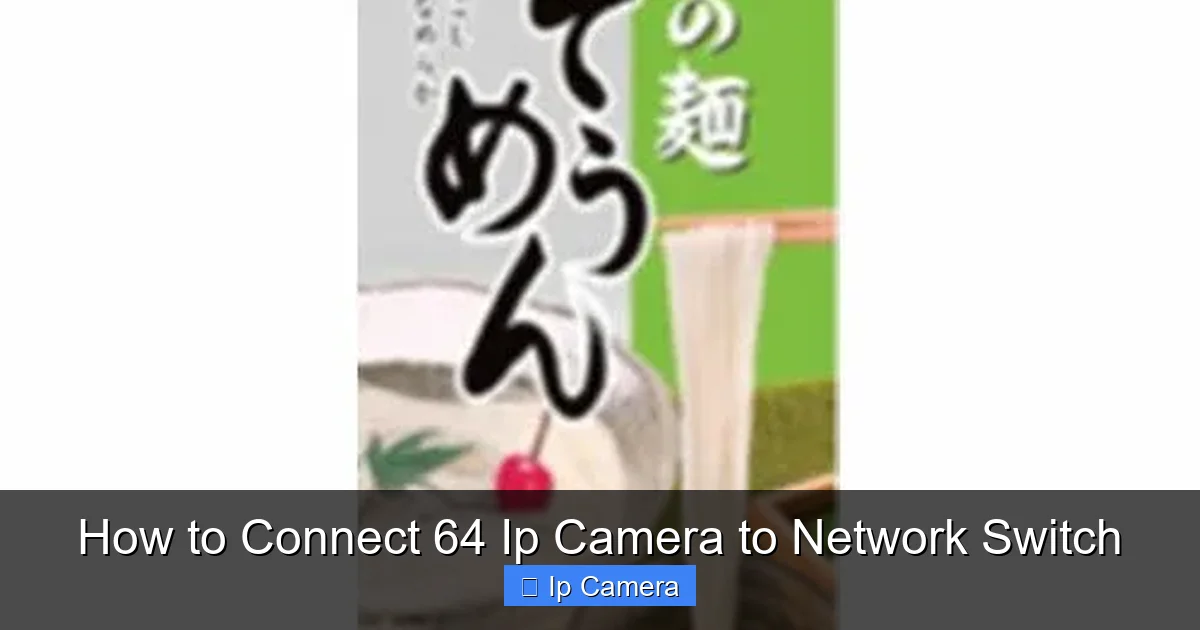 How to Connect 64 Ip Camera to Network Switch