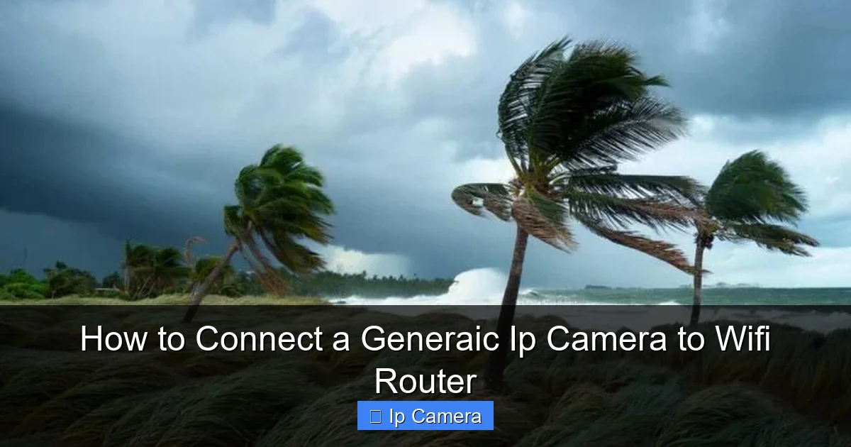 How to Connect a Generaic Ip Camera to Wifi Router