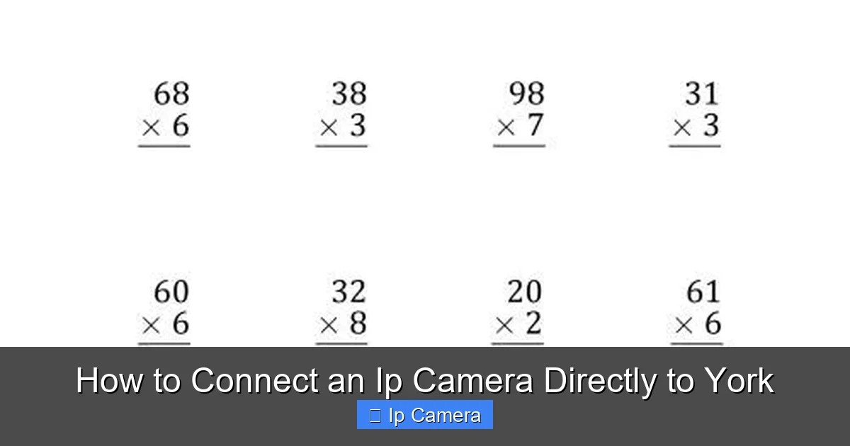 How to Connect an Ip Camera Directly to York