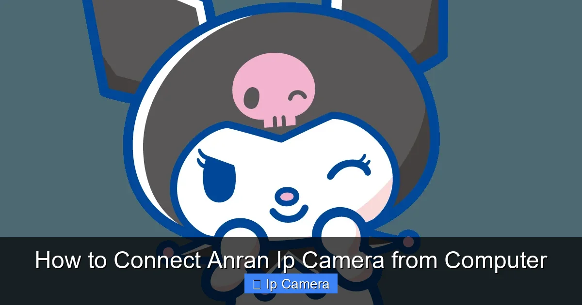 How to Connect Anran Ip Camera from Computer