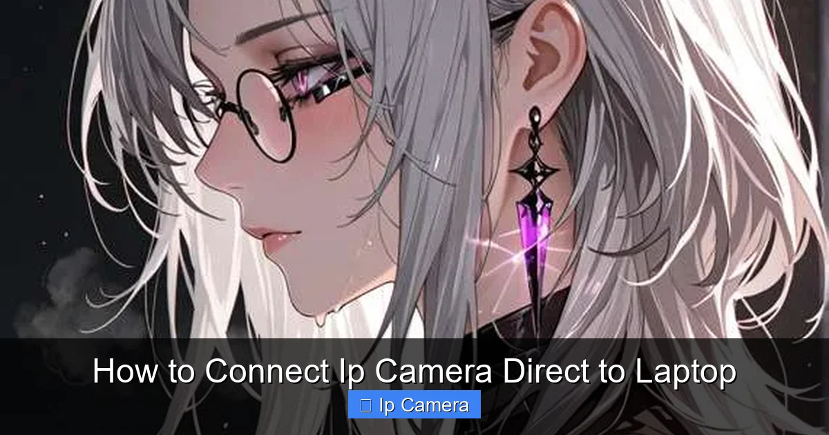 How to Connect Ip Camera Direct to Laptop