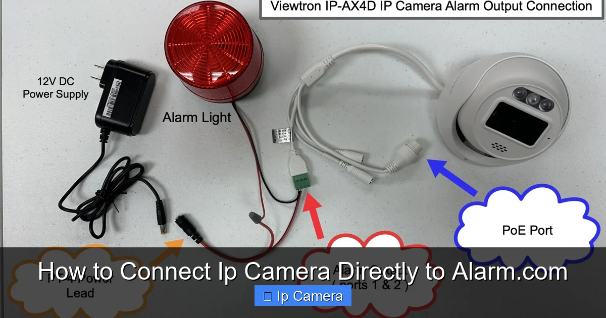 How to Connect Ip Camera Directly to Alarm.com