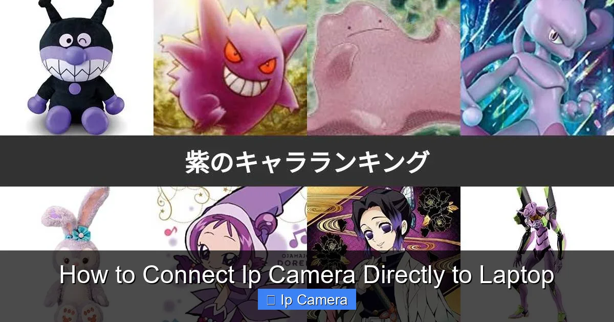 How to Connect Ip Camera Directly to Laptop
