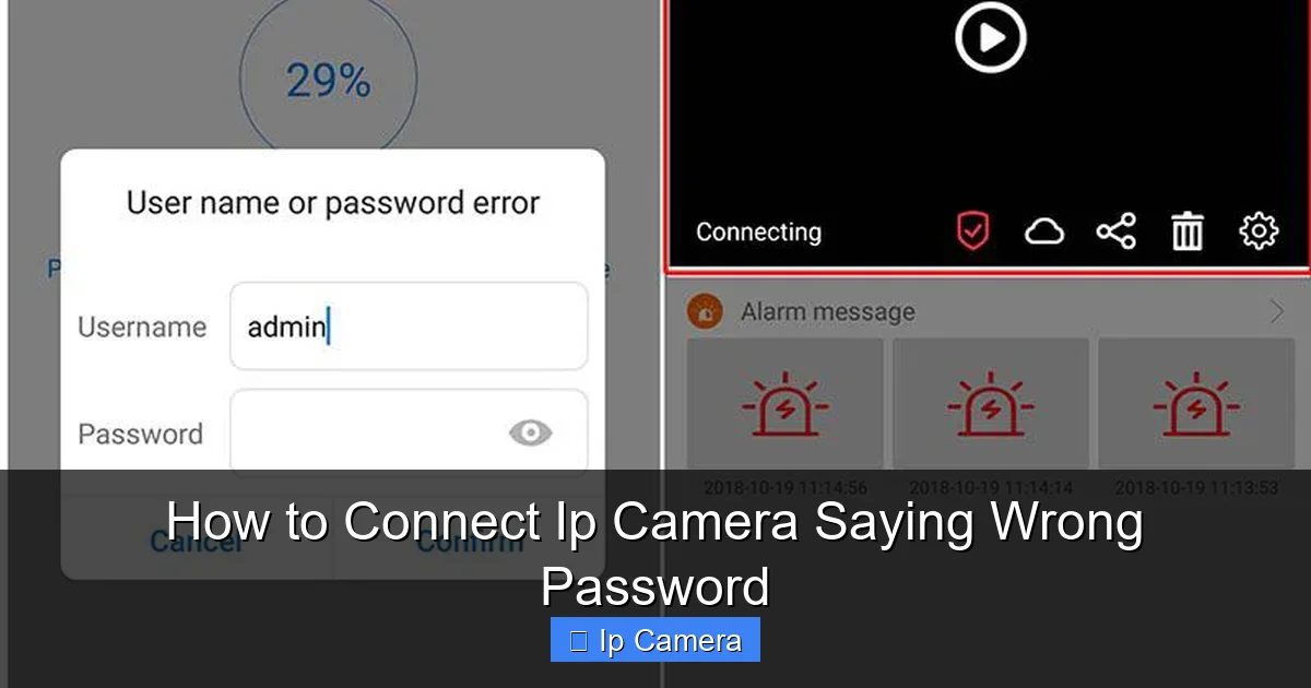 How to Connect Ip Camera Saying Wrong Password