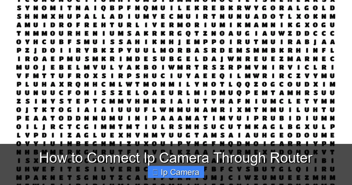 How to Connect Ip Camera Through Router