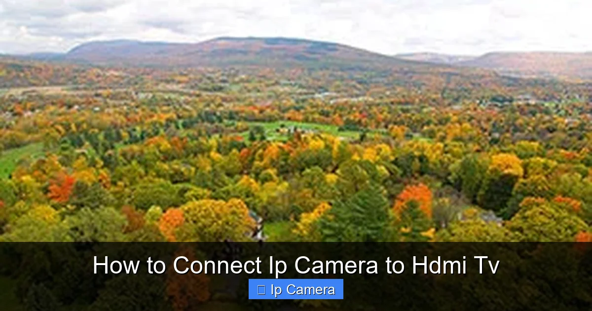 How to Connect Ip Camera to Hdmi Tv
