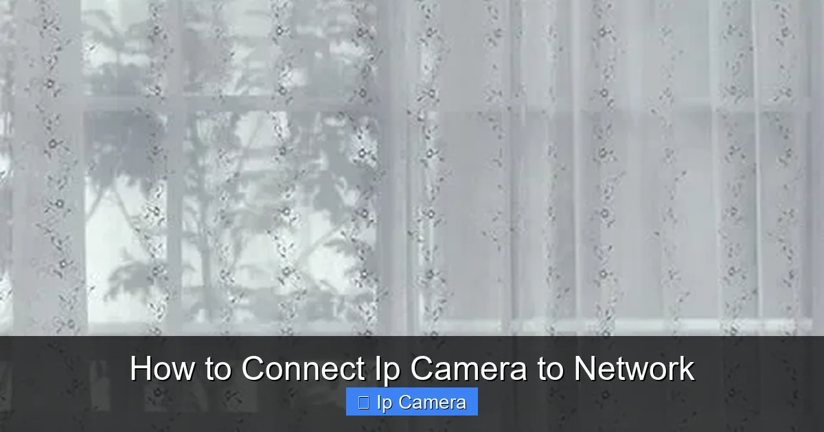 How to Connect Ip Camera to Network