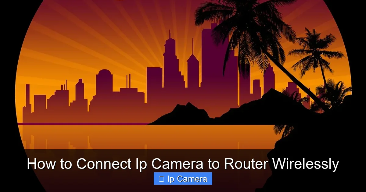 How to Connect Ip Camera to Router Wirelessly