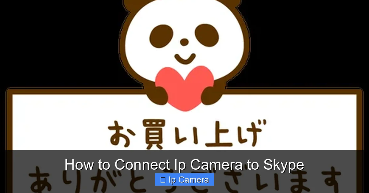 How to Connect Ip Camera to Skype