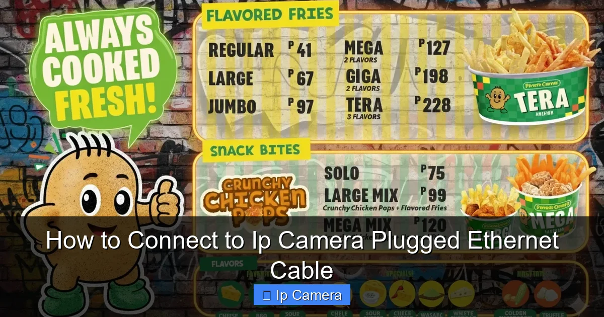 How to Connect to Ip Camera Plugged Ethernet Cable