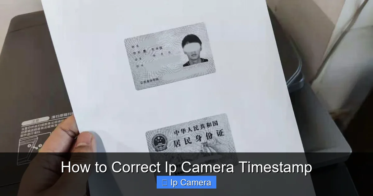 How to Correct Ip Camera Timestamp