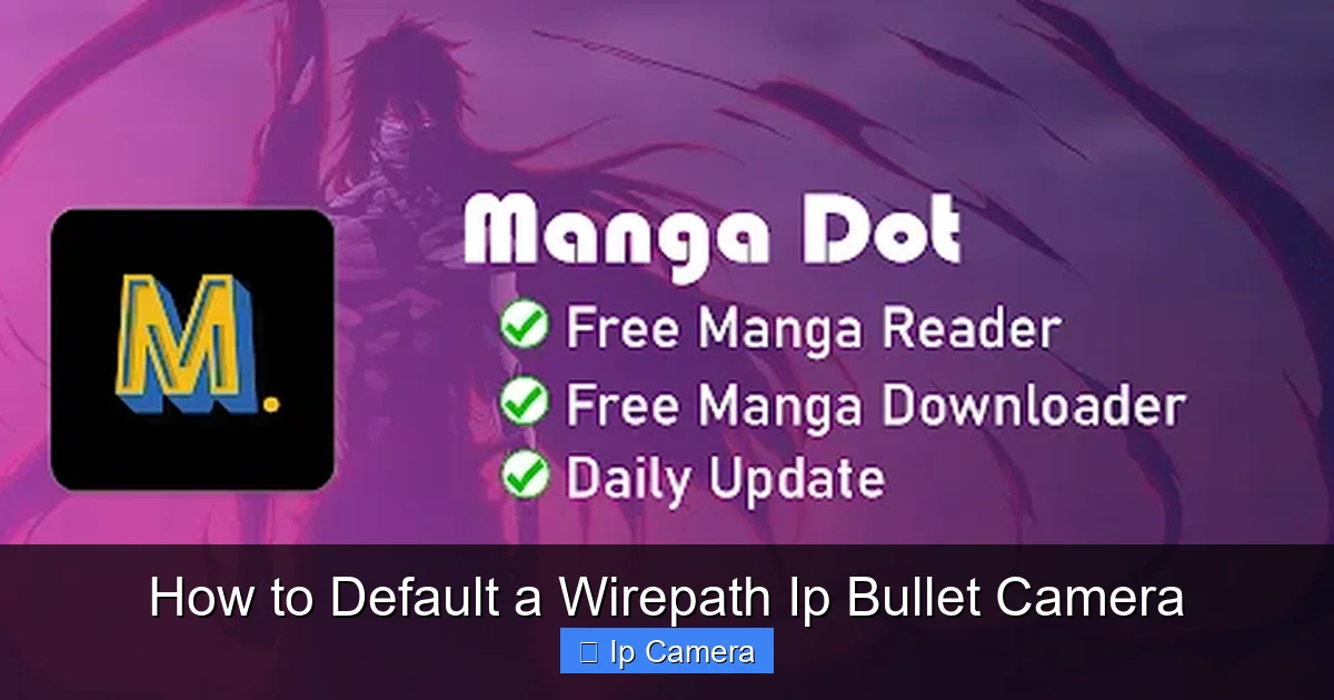 How to Default a Wirepath Ip Bullet Camera