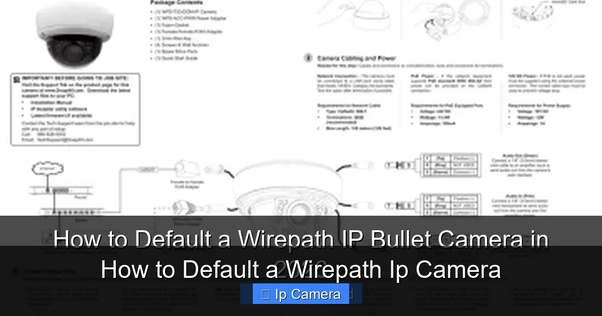 How to Default a Wirepath Ip Camera