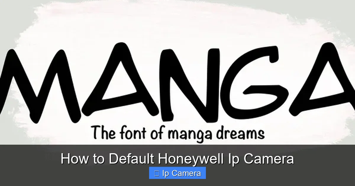 How to Default Honeywell Ip Camera