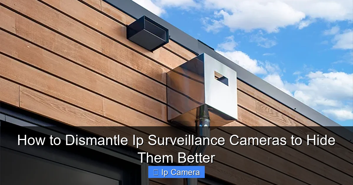 How to Dismantle Ip Surveillance Cameras to Hide Them Better