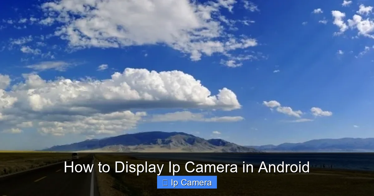 How to Display Ip Camera in Android
