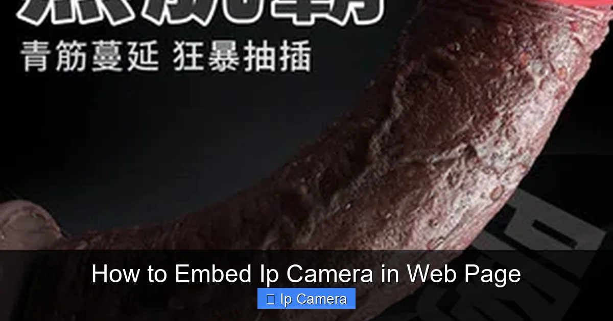 How to Embed Ip Camera in Web Page