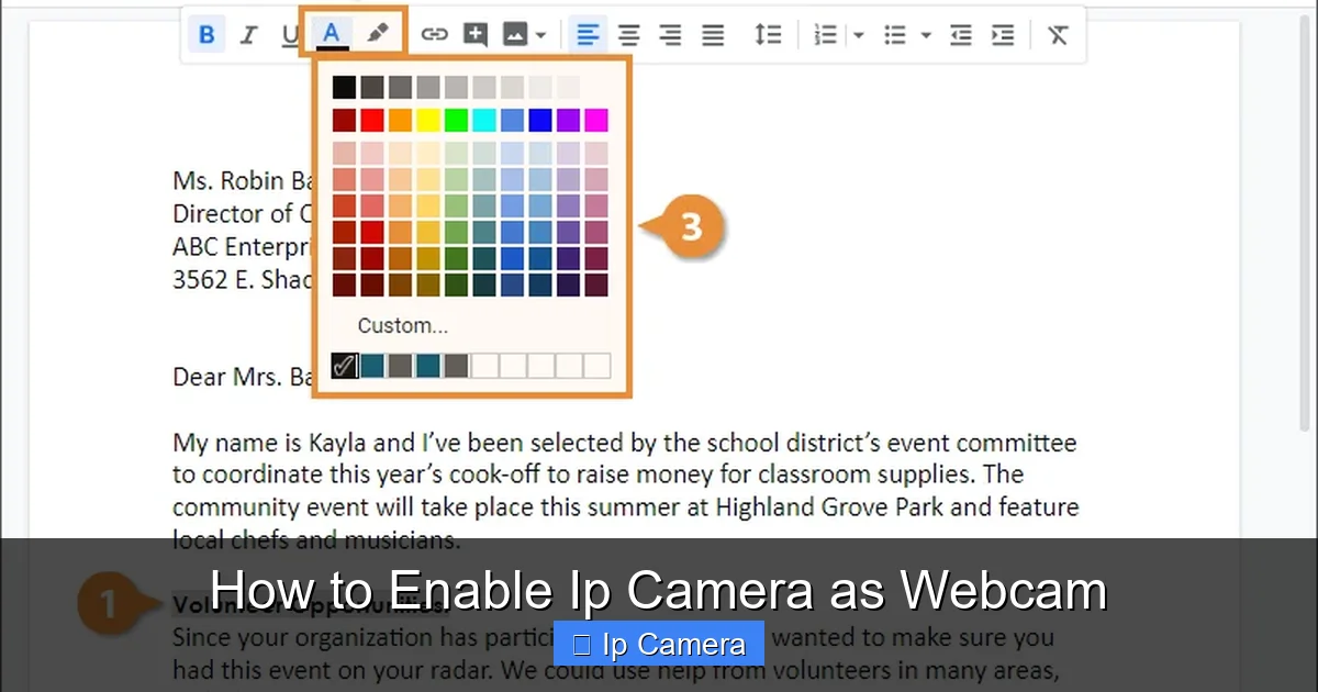 How to Enable Ip Camera as Webcam