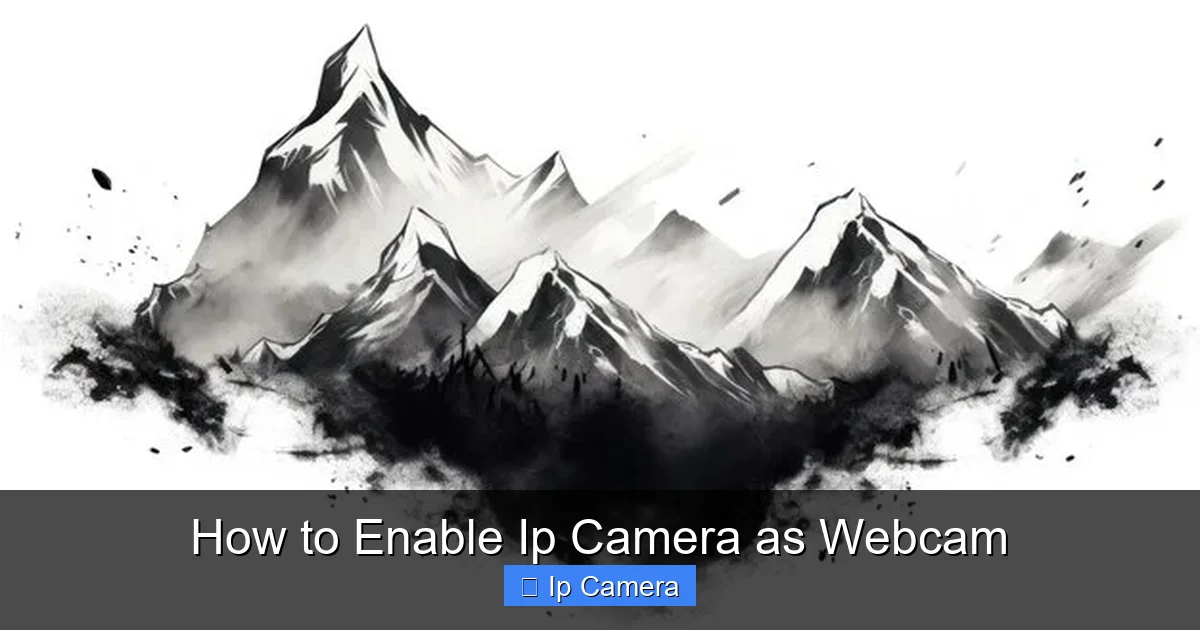 How to Enable Ip Camera as Webcam