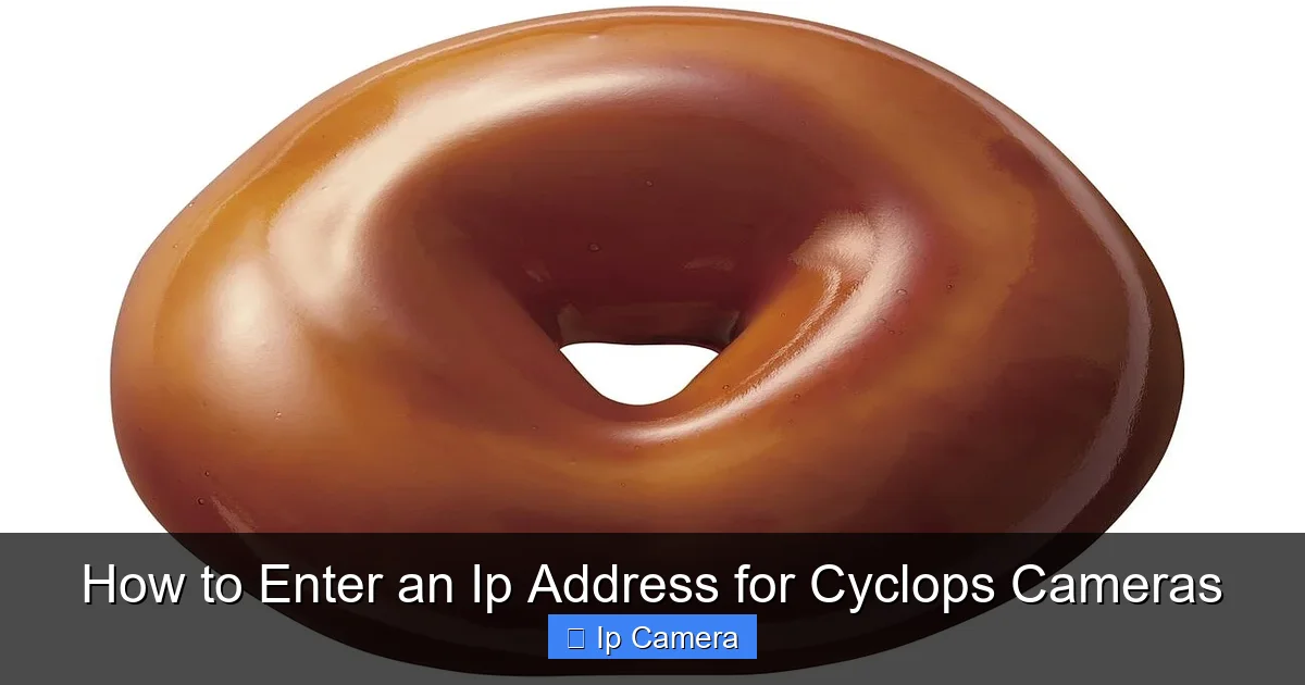 How to Enter an Ip Address for Cyclops Cameras