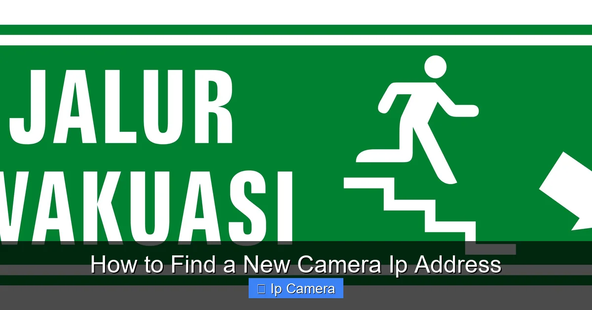 How to Find a New Camera Ip Address