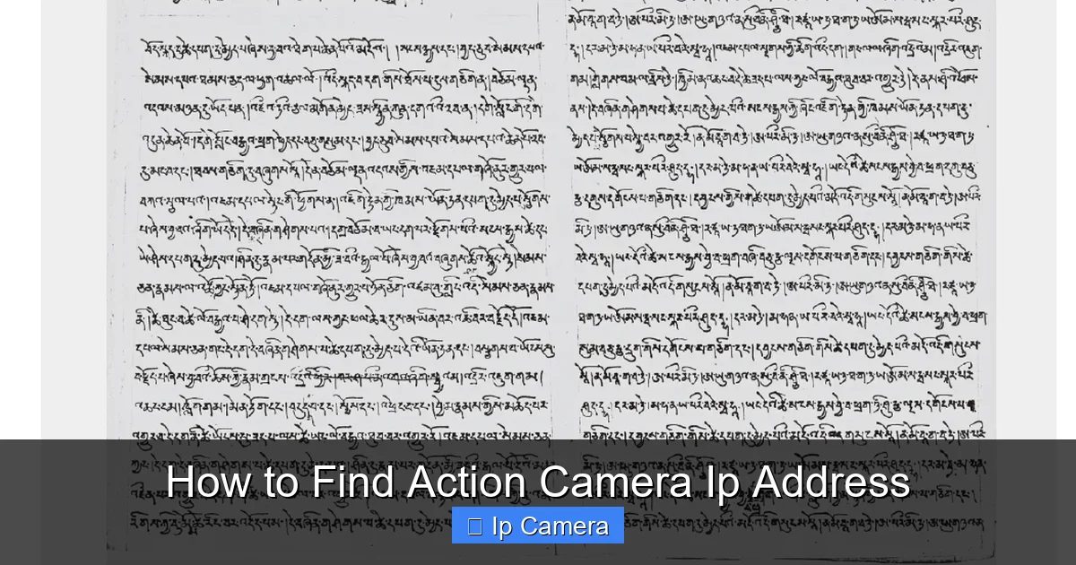 How to Find Action Camera Ip Address
