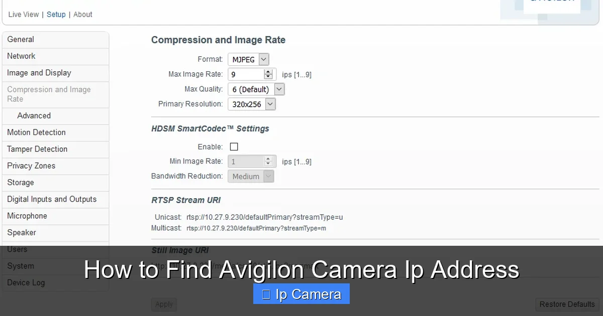 How to Find Avigilon Camera Ip Address