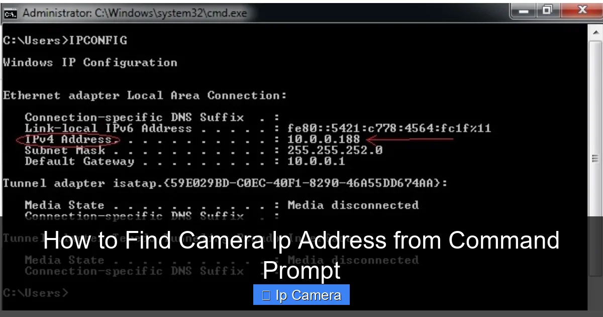 How to Find Camera Ip Address from Command Prompt